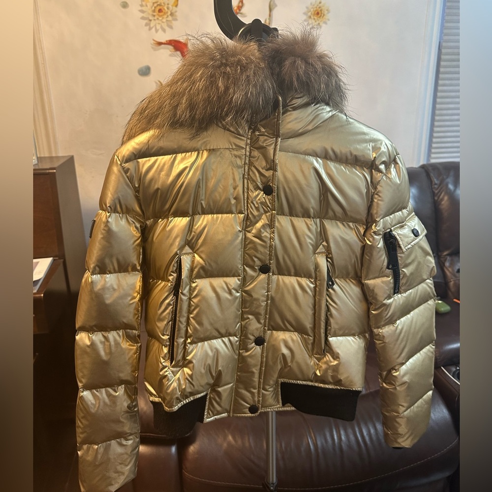 SAM. NEW YORK Little Girl’s & Girl’s Metallic Gold Puffer Jacket